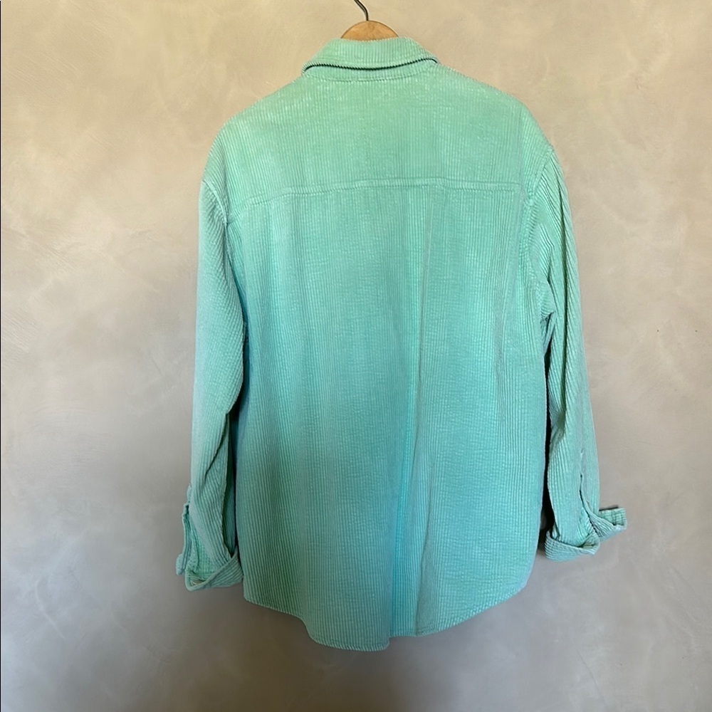 American Vintage Women's Mint Green Corduroy Shirt size M/L - Picture 3 of 3
